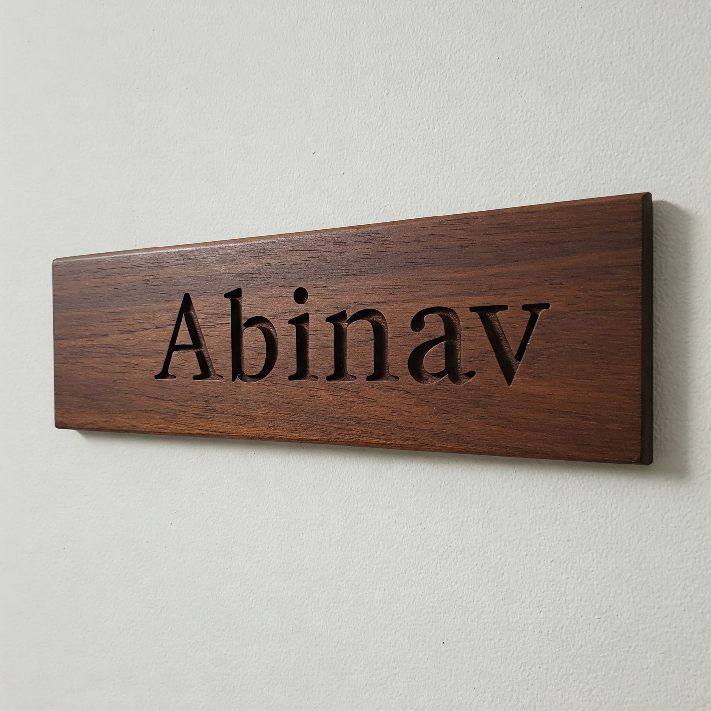 Custom Engraved Wooden Name Plate